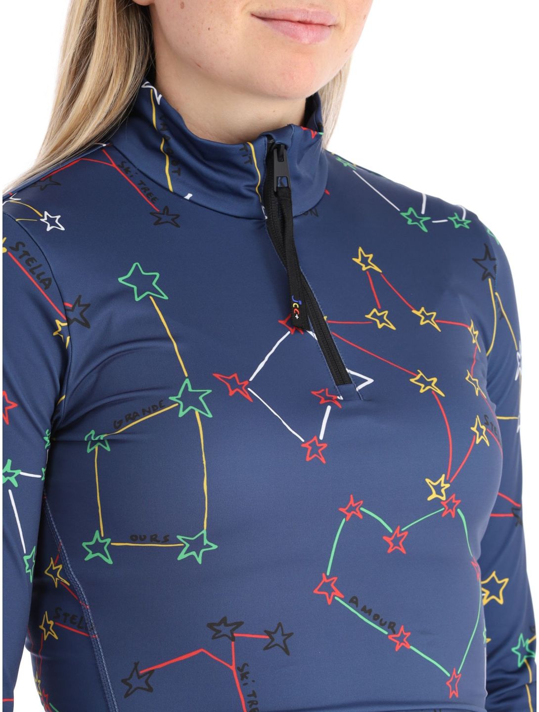 Rossignol, JC De Castelbajac Booster 1/2 Zip bluza kobiety Cosmic Blue niebieski 