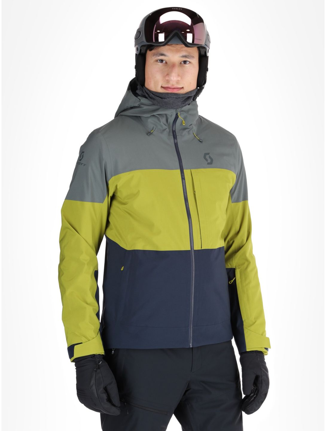 Scott, Jacket M's Ultimate Dryo 10 kurtka narciarska mężczyźni Shadow Grey / Meadow Green szary, zielony 