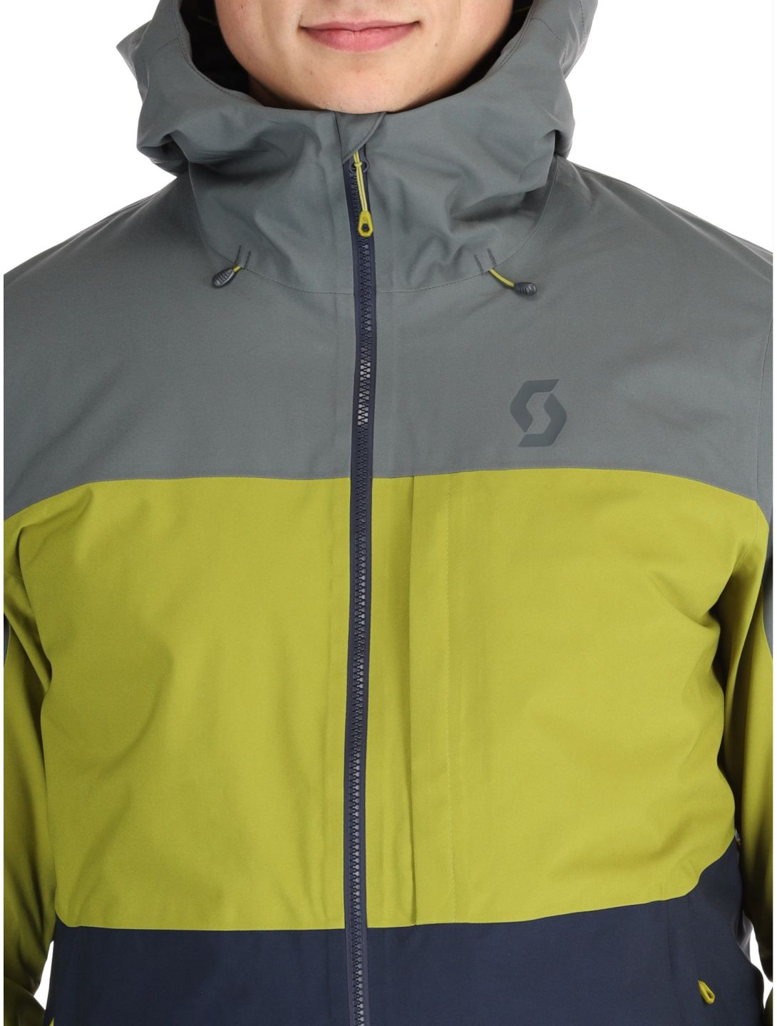 Scott, Jacket M's Ultimate Dryo 10 kurtka narciarska mężczyźni Shadow Grey / Meadow Green szary, zielony 