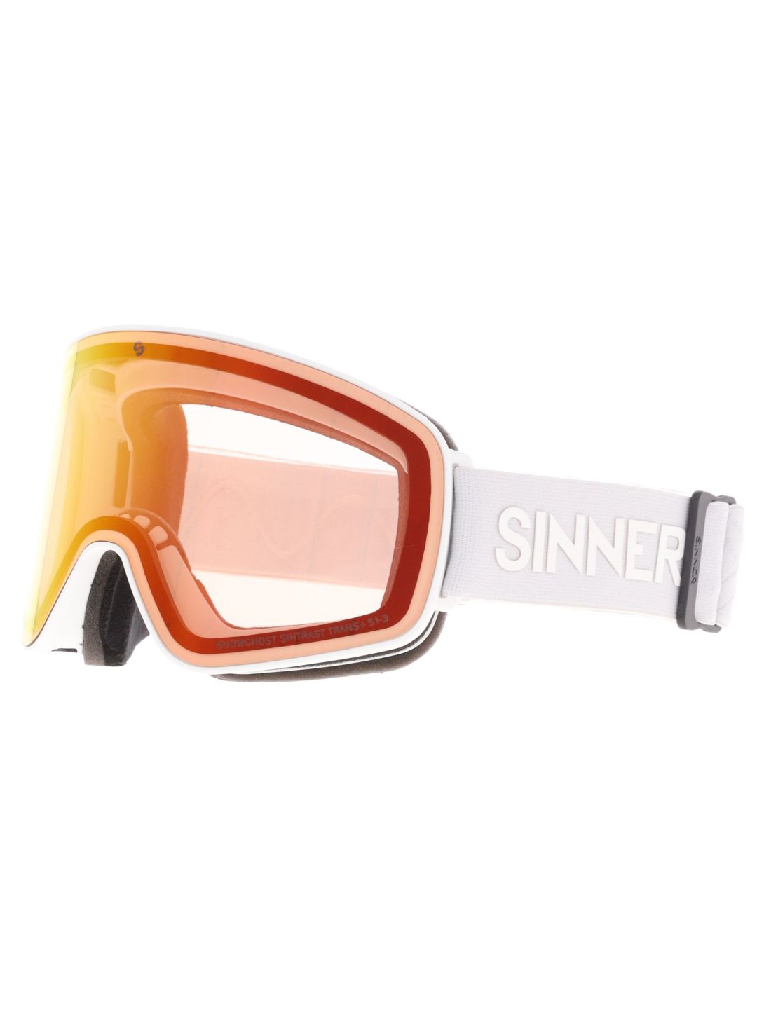 Sinner, Snowghost gogle unisex Matt White biały 