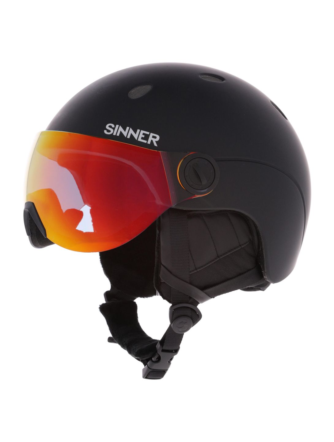 Sinner, Titan Visor kask z szybą unisex Matt Black czarny 