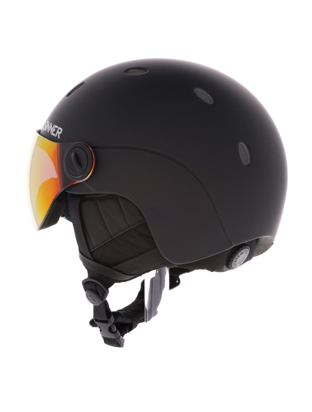 Sinner, Titan Visor kask z szybą unisex Matt Black czarny 