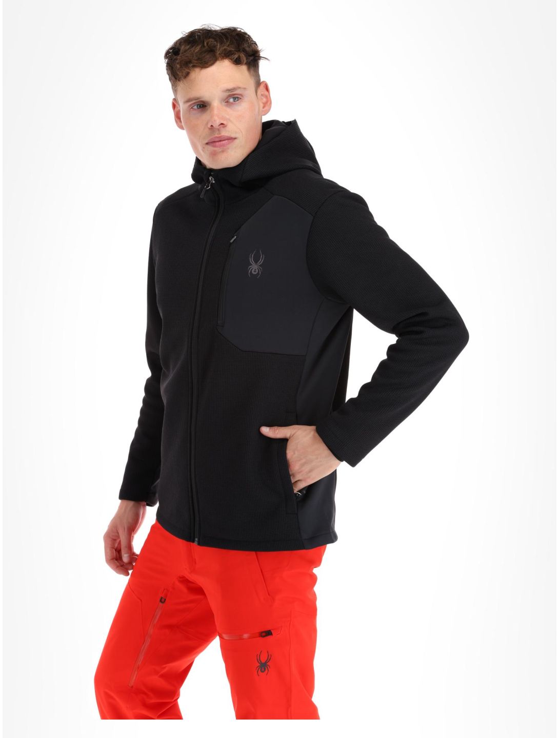 Spyder, Bandit Hooded bluza mężczyźni Black czarny 