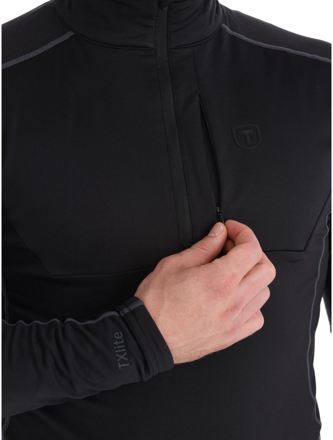 Tenson, TXlite Half Zip bluza mężczyźni Black czarny 