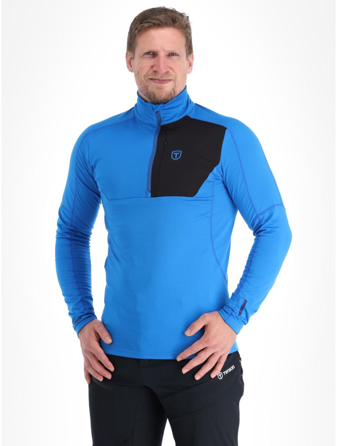 Tenson, TXlite Half Zip bluza mężczyźni Electric Blue Lemonade niebieski 