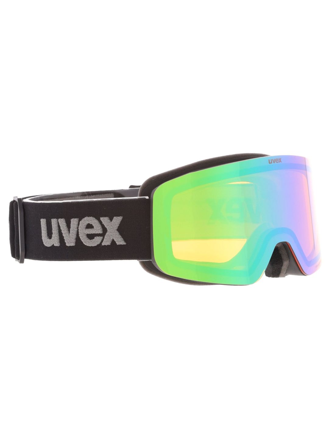 Uvex, Pwdr FM gogle dzieci Black Matt/ Mirror Green czarny, zielony 