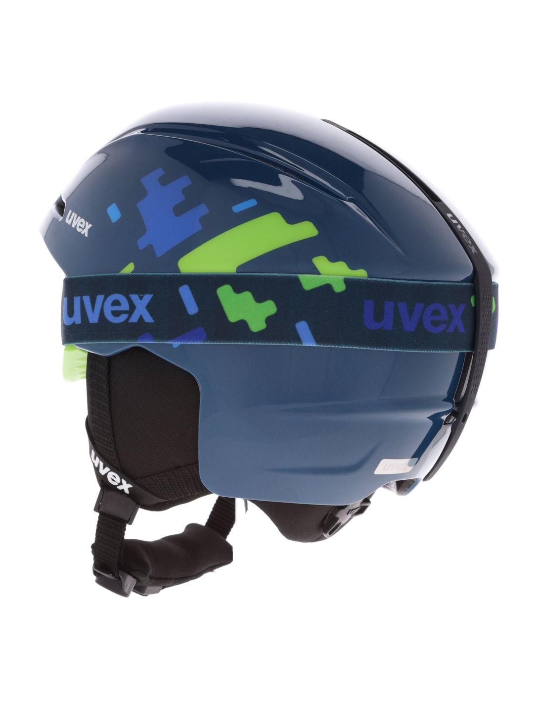 Uvex, Viti Set + Speedy Pro kask dzieci Blue Puzzle niebieski 