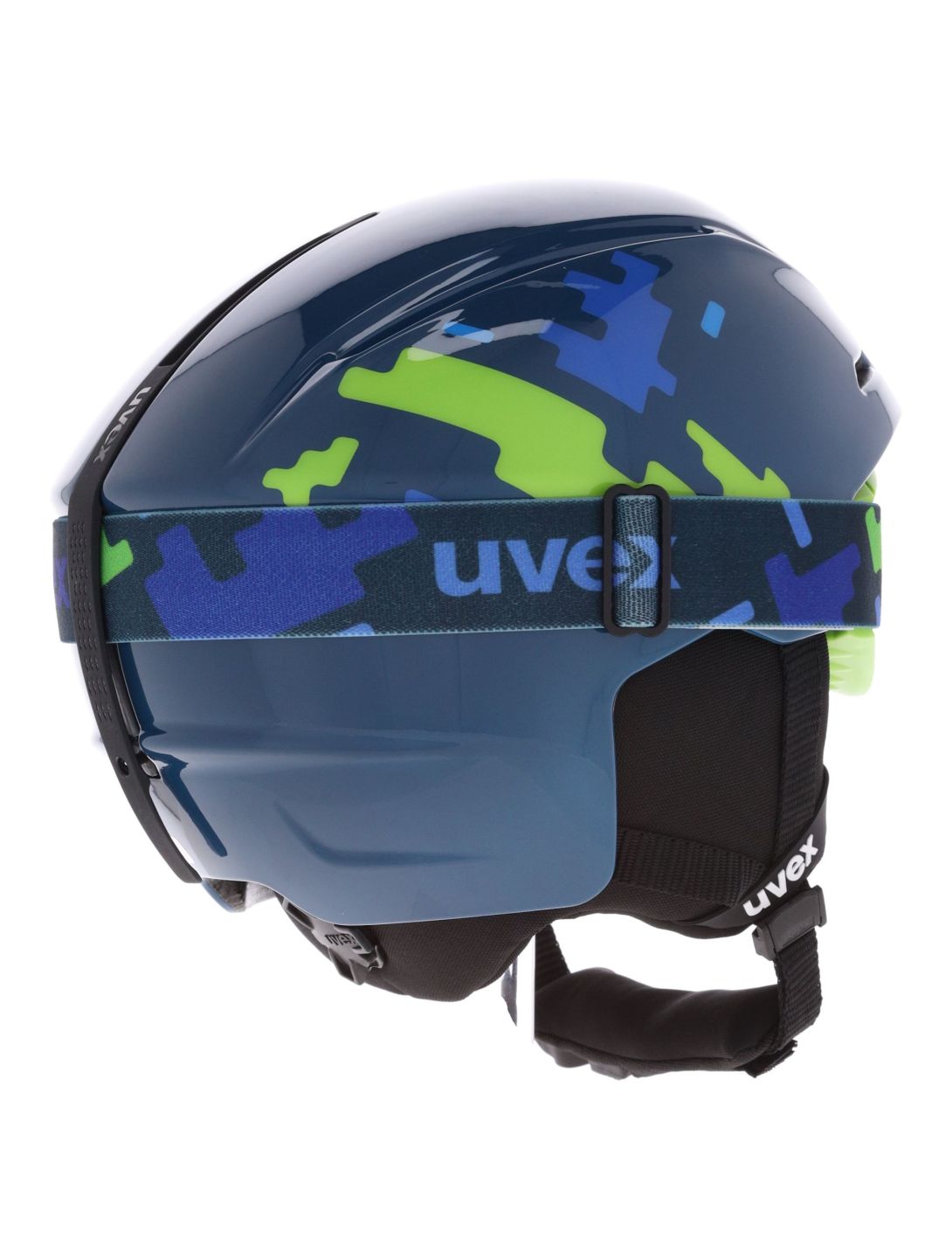 Uvex, Viti Set + Speedy Pro kask dzieci Blue Puzzle niebieski 