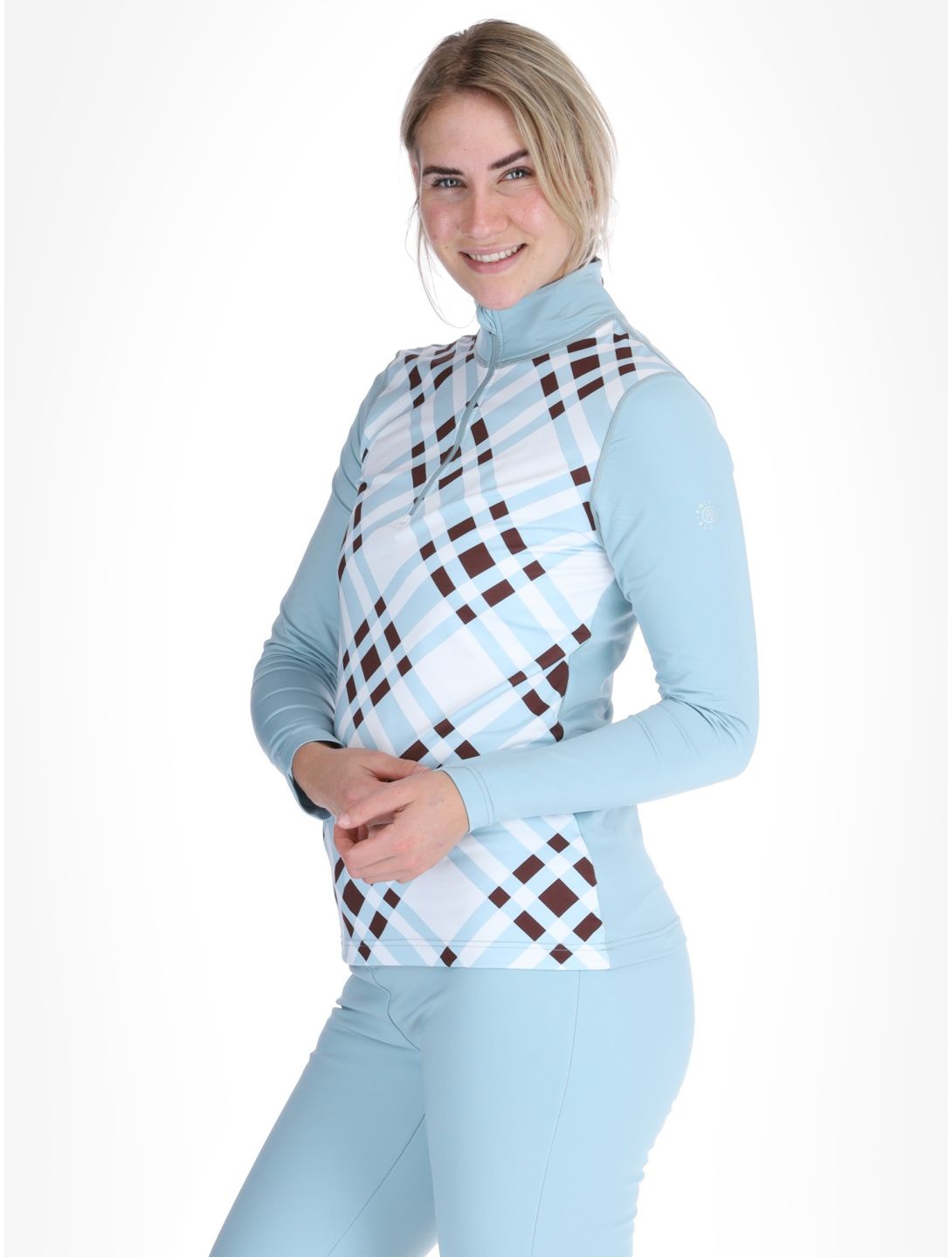 Poivre Blanc, Traditional 24PBH1940/WO/C bluza kobiety Cross Aloe Blue biały, niebieski 