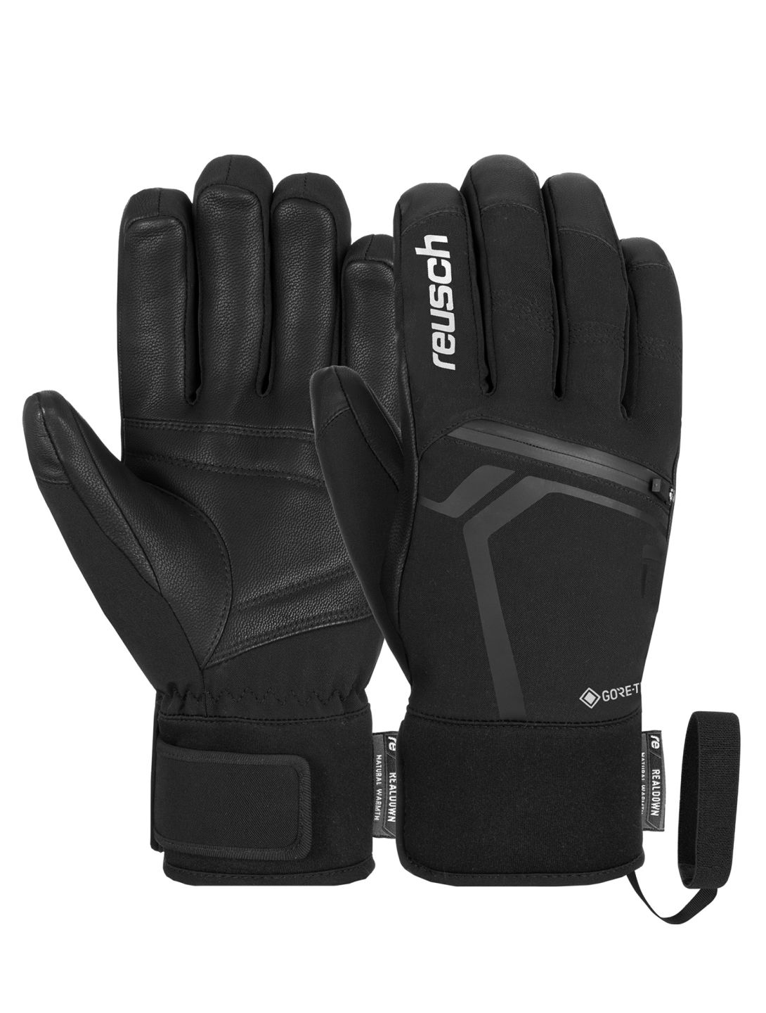 Reusch, Down Spirit GORE-TEX SC rękawiczki mężczyźni Black / Silver czarny, Zilver 